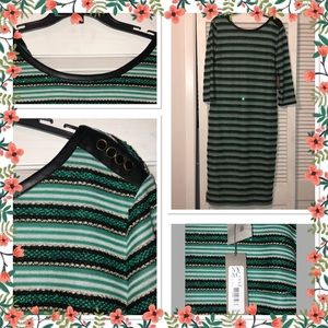 NY & C Green and White Dress Sequined Dress